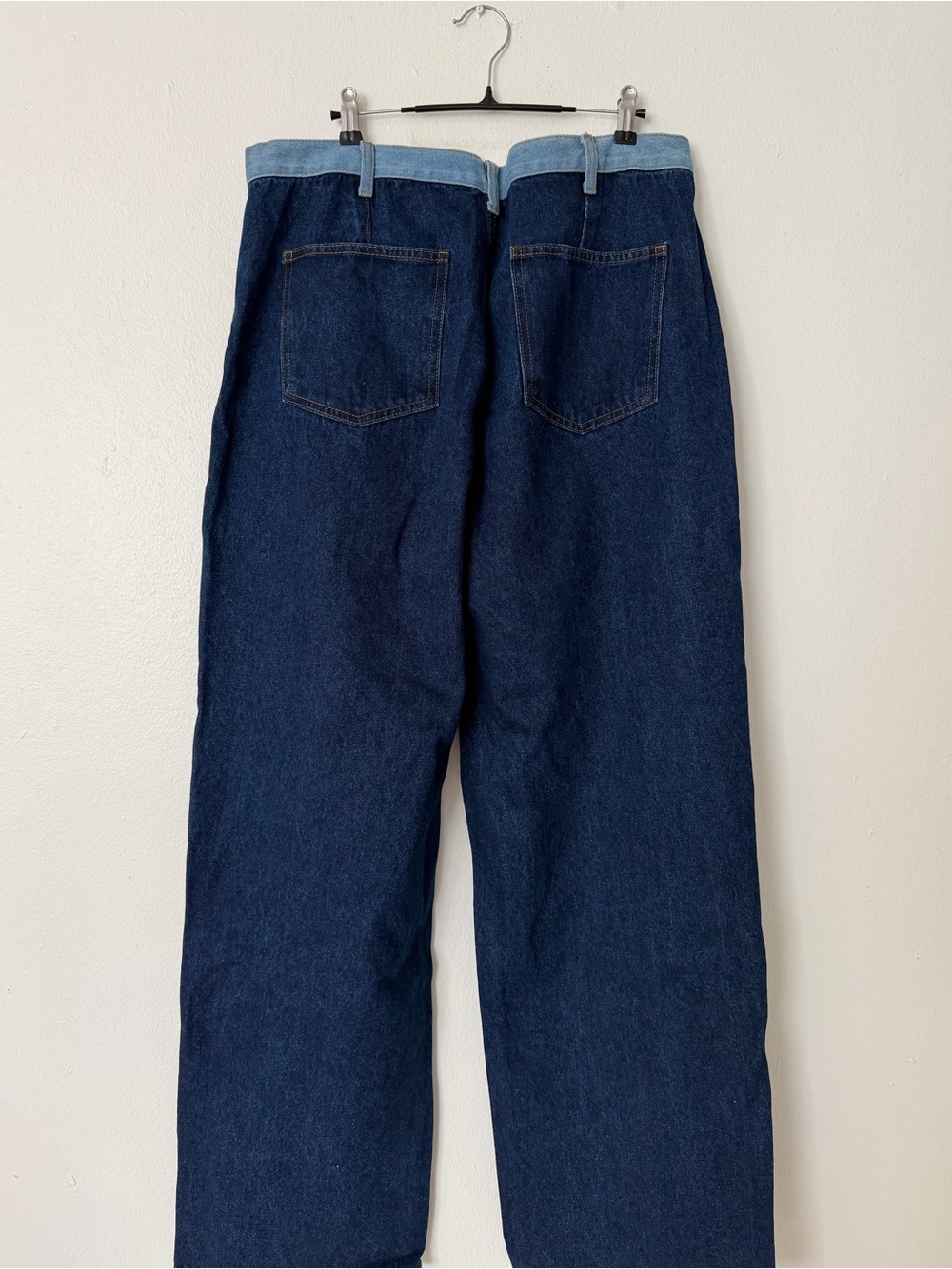 Steve Madden Two-Tone Blue Wide Leg Jeans - Picture 2 of 6